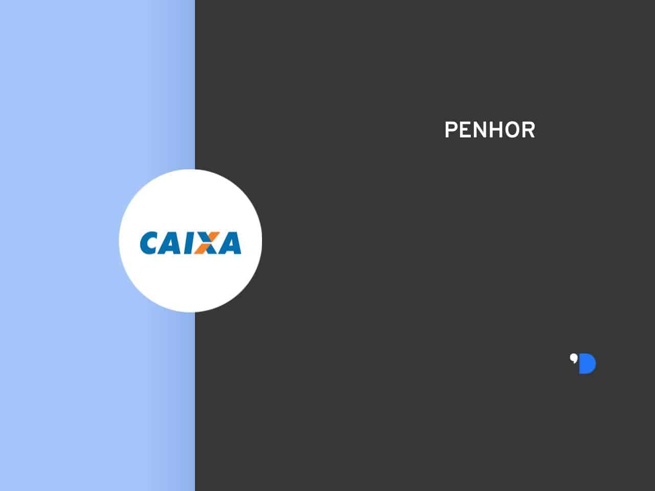 Imagem com a logomarca da Caixa Econômica, representando o serviço de Penhor Caixa