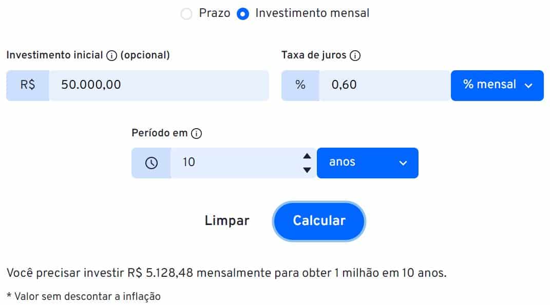 Calculadora do Milhão - iDinheiro