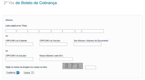 Segunda Via de Boletos do Banco do Brasil
