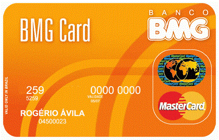 Cartão BMG Card com bandeira Mastercard