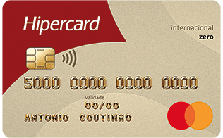 imagem do plástico do cartão de crédito hipercard