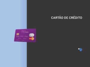layout com o cartão do Nubank no meio da lateral esquerda e escrito cartão de crédito na parte superior direita