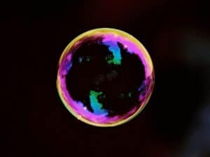 bolha de sabão, representando bolha financeira