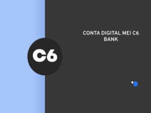 imagem com o fundo azul e preto para ilustrar o conteúdo sobre conta digital mei c6 bank