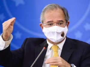 Ministro da Economia, Paulo Guedes, representando Brasil está em recessão técnica