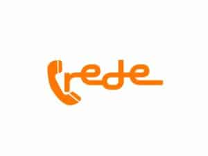 Logo da Rede na cor laranja com um ícone de telefone laranja e fundo branco