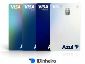 imagem dos quatro cartões Azul bandeira Visa